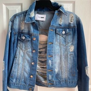 Bleached and Distressed Jean Jacket